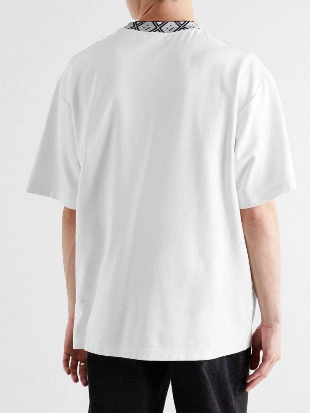Acne Studios White Tee Size M Unisex Designer Collar Blogger Favorite - Picture 7 of 10